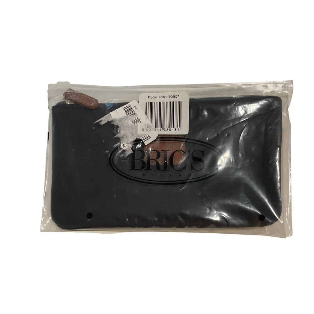 NWT BRIC'S small travel cosmetics bag nylon black Unisex zipper - Picture 5 of 5